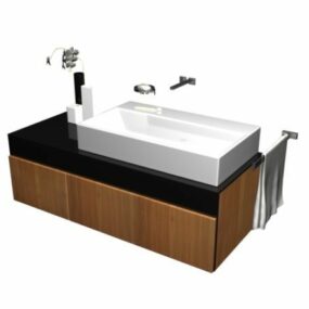 Vessel Sink Vanity Combo 3d model