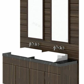 Double Sink Vanity Units 3d model