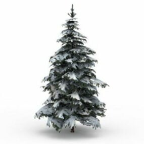 Winter Snow Spruce Tree דגם תלת מימד