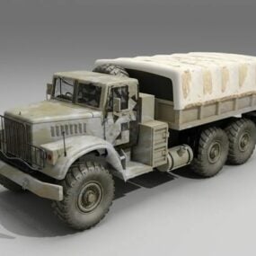 Modelo 3D do caminhão Kraz russo