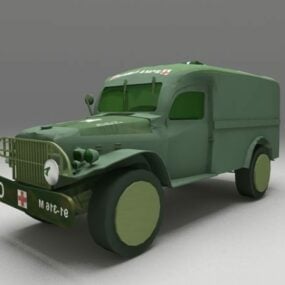 3D-Modell eines Armeekrankenwagens