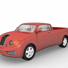 Red Pick Up Truck 3d model