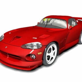 דגם תלת מימד של מכונית ספורט אדומה