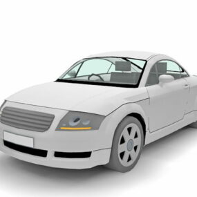 سيارة أودي R8 موديل 3D باللون الأبيض