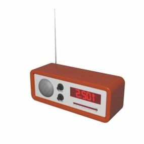 Vintage 3D model rádiového přijímače