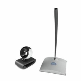 Desk Microphone And Web Camera 3d model