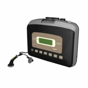 Portable Audio Cassette Player 3d model