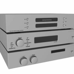 Modello 3d del sistema audio domestico di fascia alta Consonance