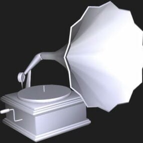 דגם תלת מימד של Victrola Phonograph