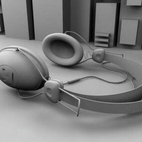 Circumaural hörlurar 3d-modell