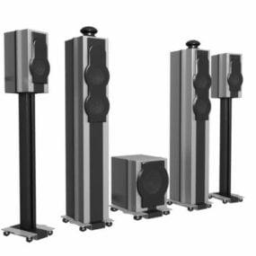 4.1 Surround Sound Kaiuttimet 3D-malli