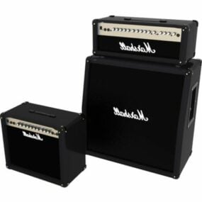 Marshall Guitar Amplifier And Speakers 3d model