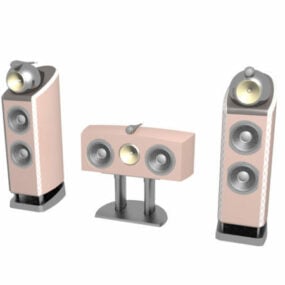 Pink Home Theatre System 3d model