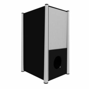 Modelo 3d de alto-falante de estante