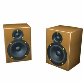 Yellow Speakers 3d model