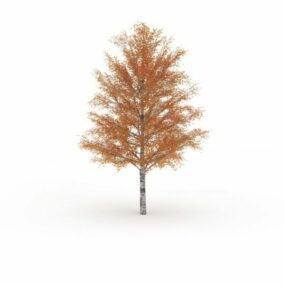 Modelo 3d de árvore de choupo dourado