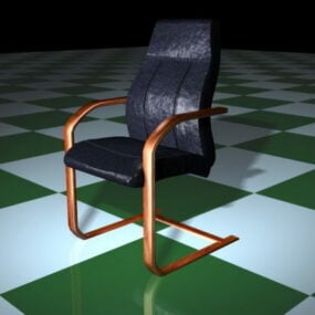 カンチレバーベースの会議室椅子3Dモデル