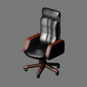 Cadeira executiva com encosto alto e encosto de cabeça Modelo 3D