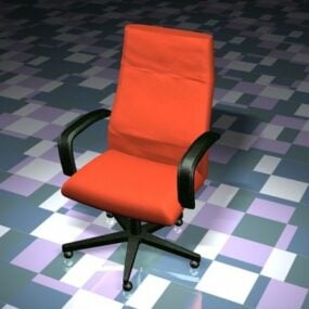 Modelo 3d de cadeira executiva laranja