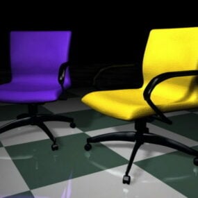 Πολύχρωμες καρέκλες συνεδρίων τρισδιάστατο μοντέλο