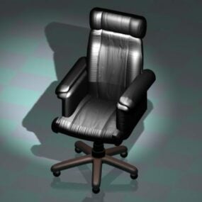 3D model výkonné kožené židle