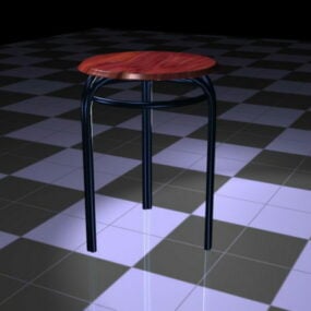金属餐凳3d模型