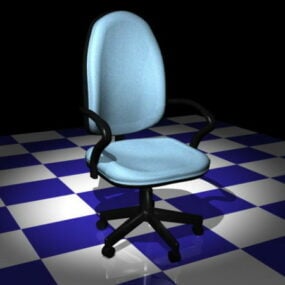 Modelo 3d de cadeira para funcionários de escritório