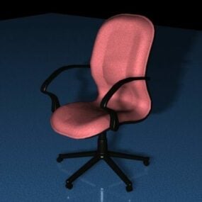 เก้าอี้สำนักงานสีชมพูแบบ 3 มิติ