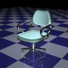 Синє обертове крісло 3d модель
