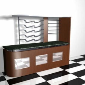 3D-Modell der Hausbarmöbel