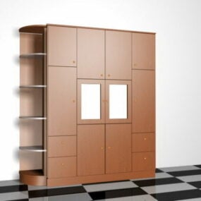 Living Room Cabinet With Shelves 3d model