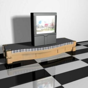 Fernseher auf Stand 3D-Modell