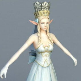 Modello 3d della regina degli elfi