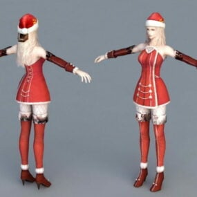 Noël Santa Girl modèle 3D