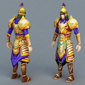 Anime Chinese Warlord 3d-model