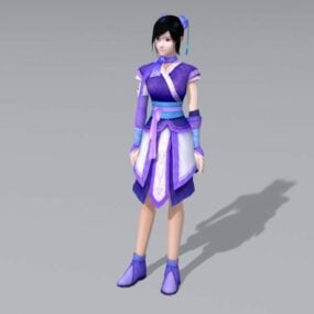 Chinese Zodiac Anime Girl 3d model