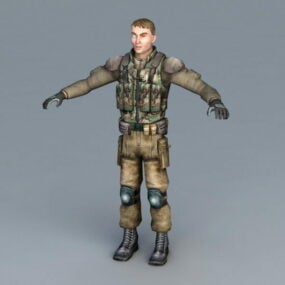 Stalker-Charakter 3D-Modell