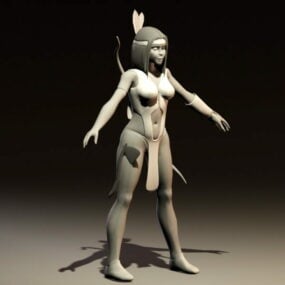 Antiguo Mayan Mujer modelo 3d