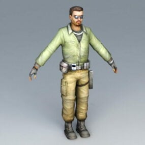 Homme espion modèle 3D