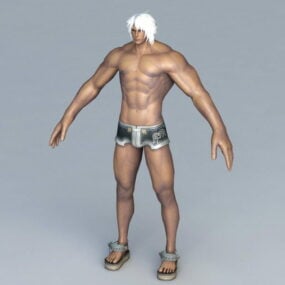 Sterk mann med badetøy 3d-modell