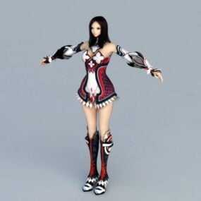 Kaunis Cgi Girl 3D-malli