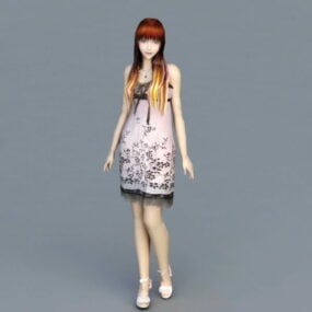Model 3D kobiety letniej