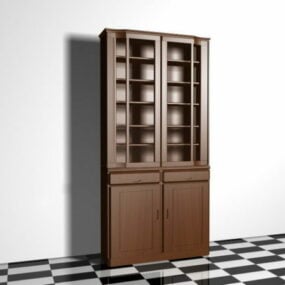 Wood Bookcase 3d model
