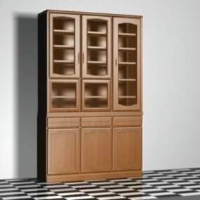 Bookcase With Doors 3d model