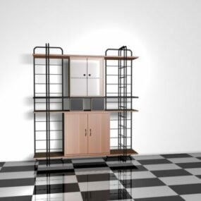Office Wall Cabinet And Shelving 3d model