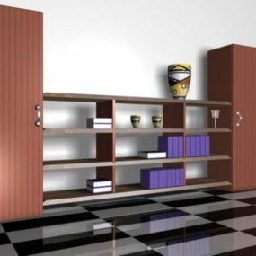 内置书柜墙柜3d模型