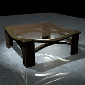 현대 유리 커피 테이블 3d 모델