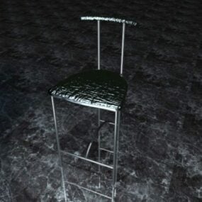 3д модель металлического обеденного стула