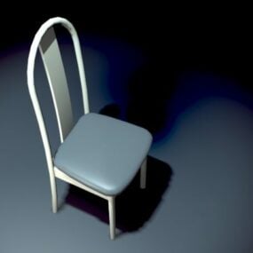 Bílá jídelní židle 3D model
