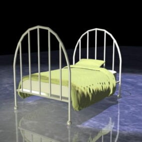 3D model dívčí kovové postele